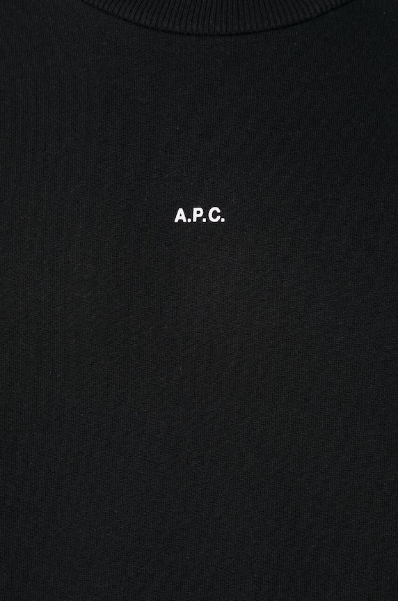 A.P.C. bluza bawełniana sweat boxy micro logo GOTS COHBX.H27910