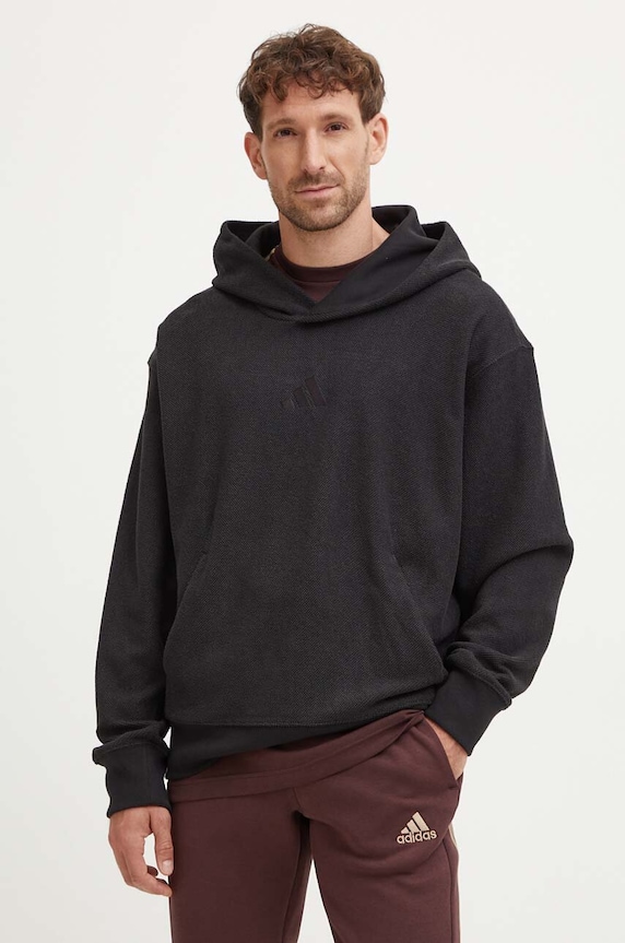 Mikina adidas s kapucňou čierna IV5212