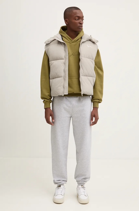 Памучен суичър Karl Kani 60210113 зелен AW24