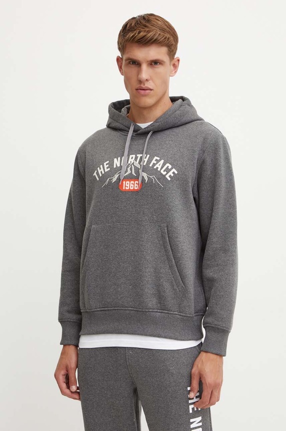 Mikina The North Face Hoodie Varsity Graphic melanž sivá NF0A89DJDYY1