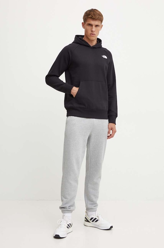 The North Face bluza Raglan Redbox Hoodie NF0A89F9KY41 negru SS26