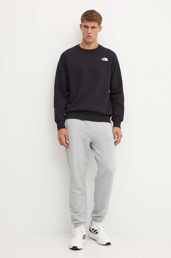 The North Face felső Raglan Redbox Crew NF0A89FAJK31 fekete SS26