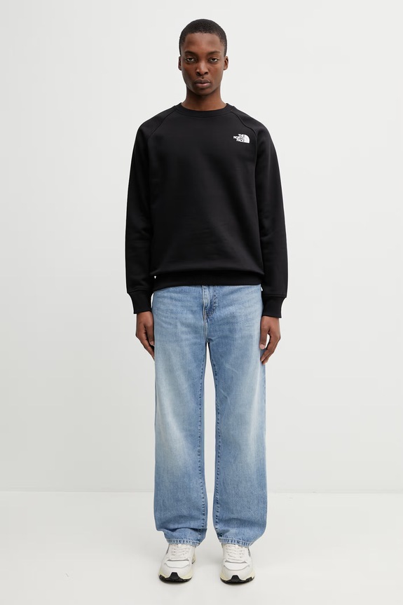 Суичър The North Face Raglan Redbox Crew NF0A89FAJK31 черен