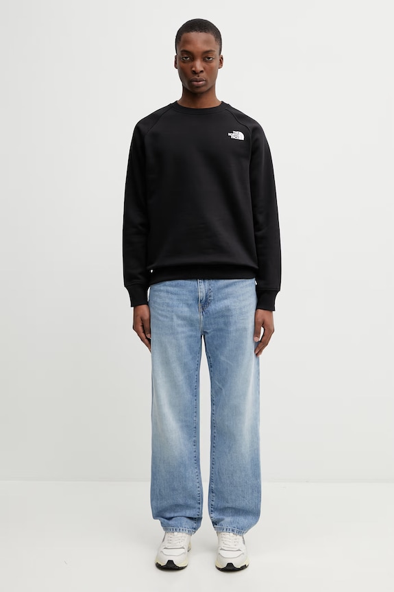 Суичър The North Face Raglan Redbox Crew NF0A89FAJK31 черен