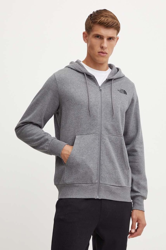 Mikina The North Face Simple Dome Full Zip Hoodie šedá NF0A89FDDYY1