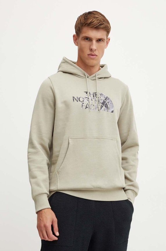Μπλούζα The North Face Easy Hoodie Infill με κουκούλα μπεζ NF0A8A3U9IT1