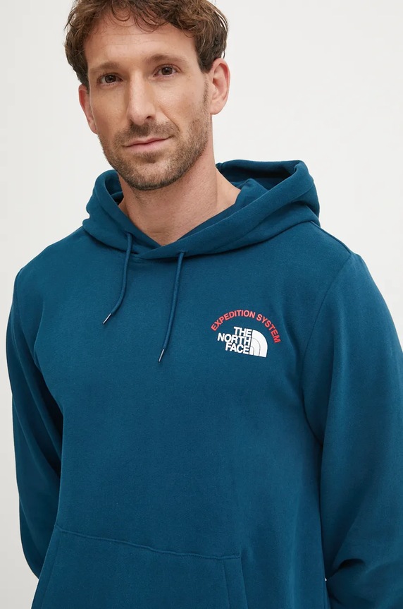 The North Face bluza bawełniana Expedition System turkusowy NF0A89DE1NO1