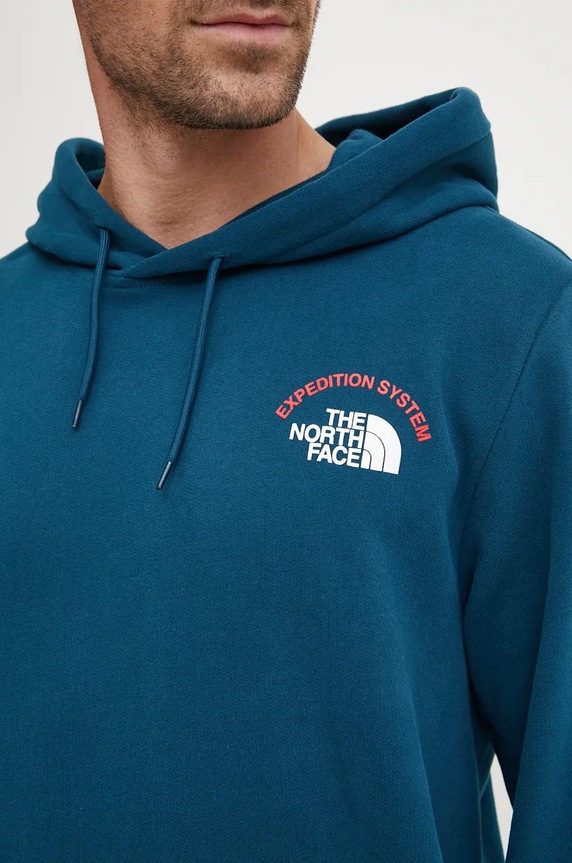 The North Face bluza bawełniana Expedition System NF0A89DE1NO1 turkusowy