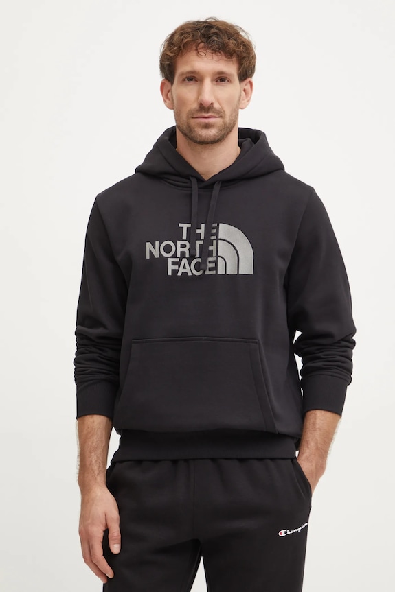 Dukserica The North Face Drew Peak s kapuljačom crna NF0A89EMJK31