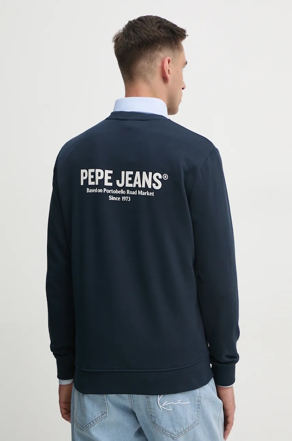 Odzież Pepe Jeans bluza SAM CREW PM582703 granatowy