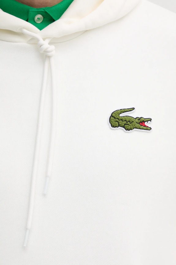 Bavlněná mikina Lacoste SH2754 bílá