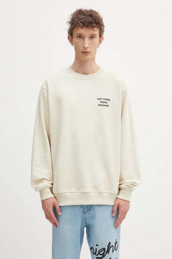 Odzież Drôle de Monsieur bluza bawełniana PERM.SW149.CO127.MT beżowy