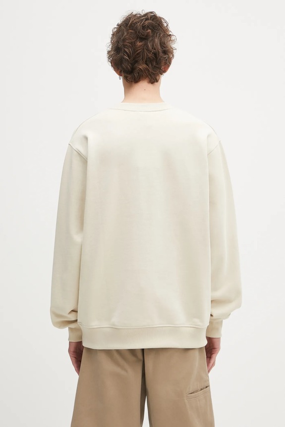 Clothing Drôle de Monsieur cotton sweatshirt Le Sweatshirt Slogan Cl PERM.SW148.CO127.MT beige