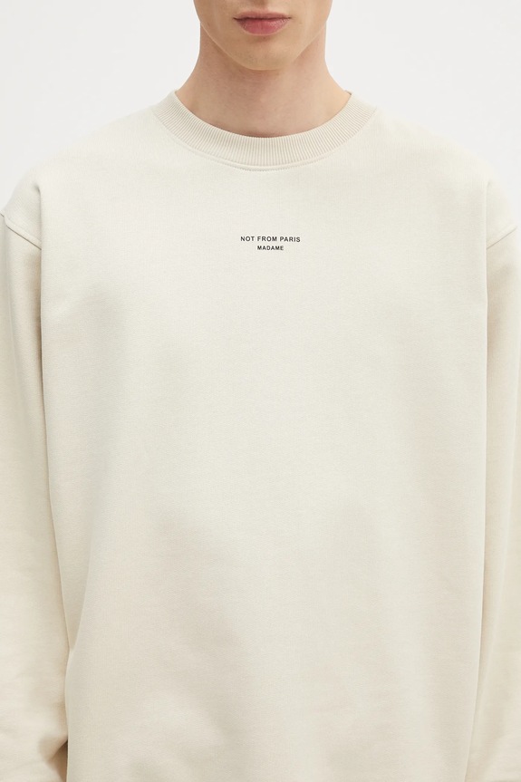 Drôle de Monsieur cotton sweatshirt Le Sweatshirt Slogan Cl beige PERM.SW148.CO127.MT