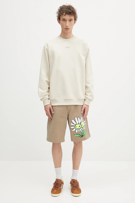 Drôle de Monsieur cotton sweatshirt Le Sweatshirt Slogan Cl PERM.SW148.CO127.MT beige