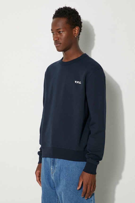 A.P.C. cotton sweatshirt Boxy Petit Vpc navy COHBR.H27916.TIQ