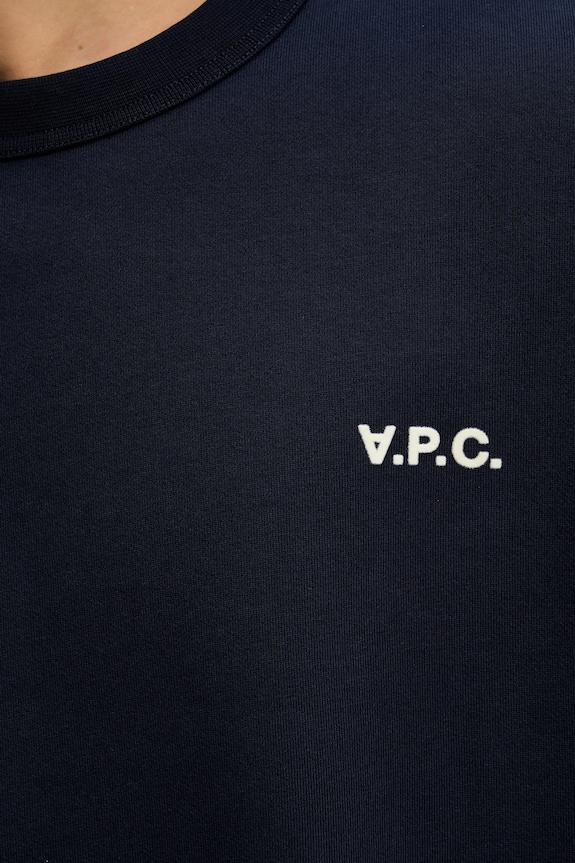 A.P.C. bluza bawełniana Boxy Petit Vpc COHBR.H27916.TIQ granatowy