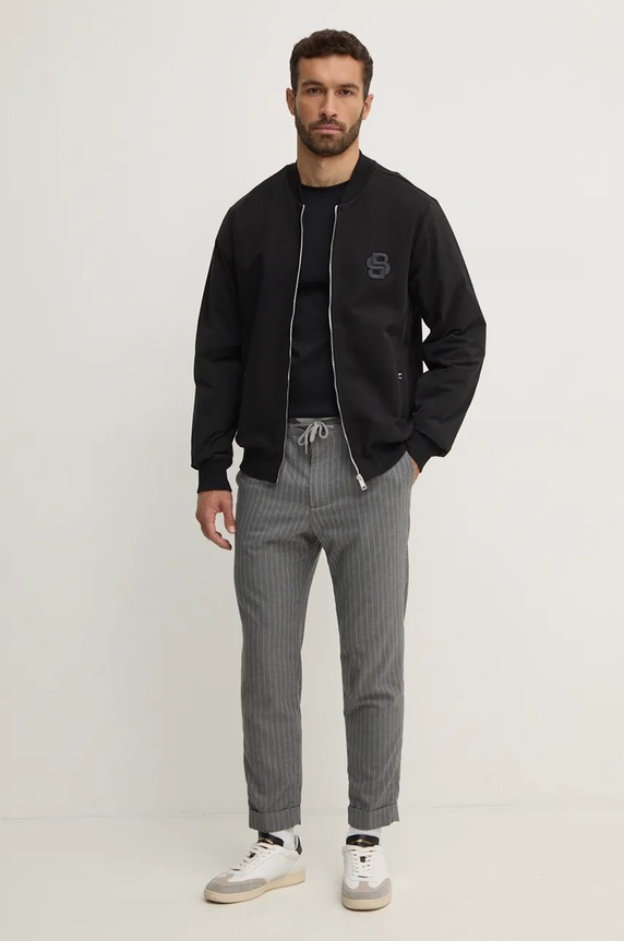 Mikina BOSS 50524338 černá AW24