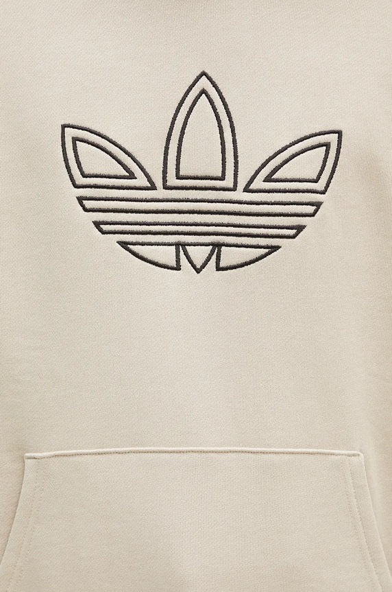 adidas Originals cotton sweatshirt Outline Hoodie beige JJ1505