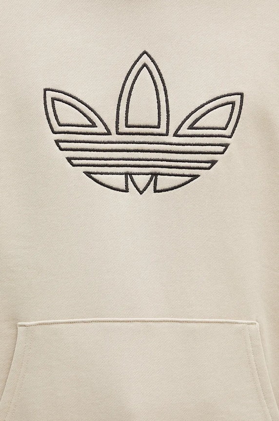 adidas Originals cotton sweatshirt Outline Hoodie beige JJ1505