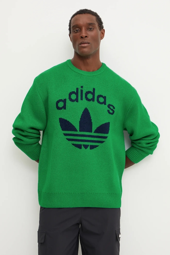 adidas Originals sweter Knit Crewneck zielony JN5966