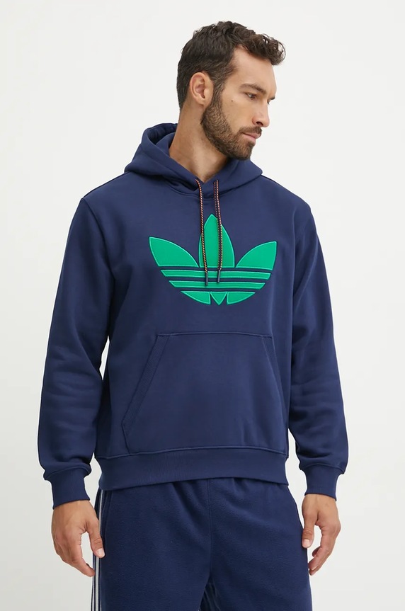 Pulover adidas Originals Hooded Sweat mornarsko modra JN5968