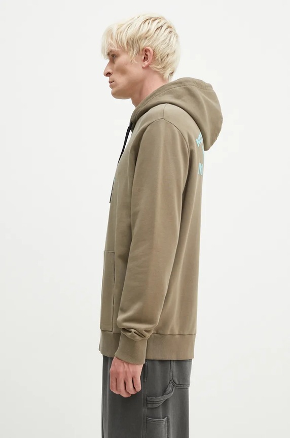 Marcelo Burlon pamut melegítőfelső Vintage Logo CMBB007F24FLE0056E4D zöld AW24