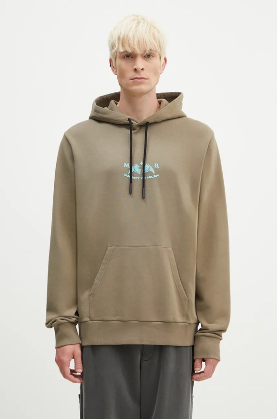 Ruházat Marcelo Burlon pamut melegítőfelső Vintage Logo CMBB007F24FLE0056E4D zöld