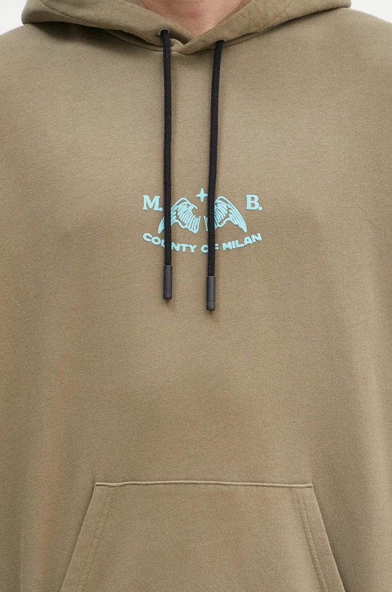 Marcelo Burlon pamut melegítőfelső Vintage Logo zöld CMBB007F24FLE0056E4D