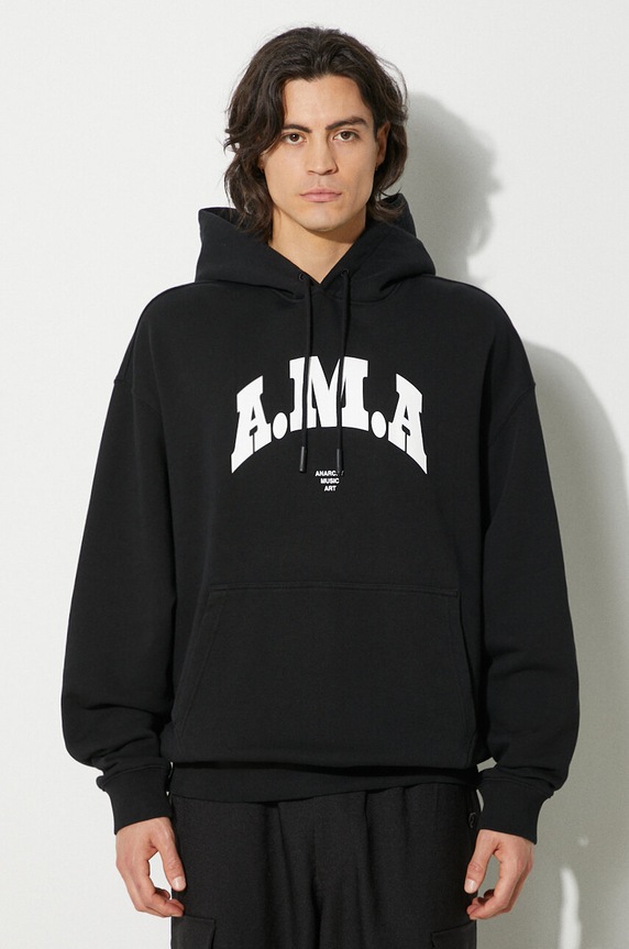 Βαμβακερή μπλούζα Marcelo Burlon Ama Comfort Hoodie στάμπα μαύρο CMBB106F24FLE0081001