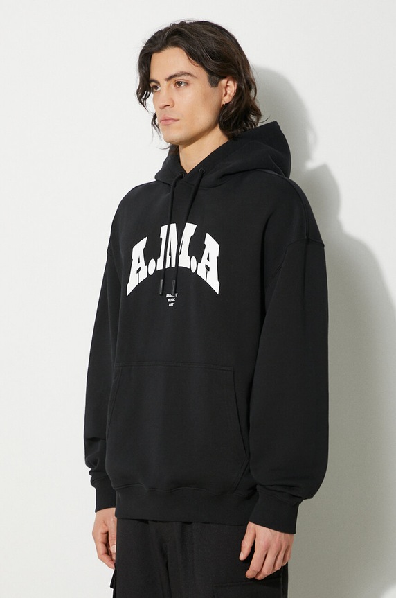 Βαμβακερή μπλούζα Marcelo Burlon Ama Comfort Hoodie μαύρο CMBB106F24FLE0081001