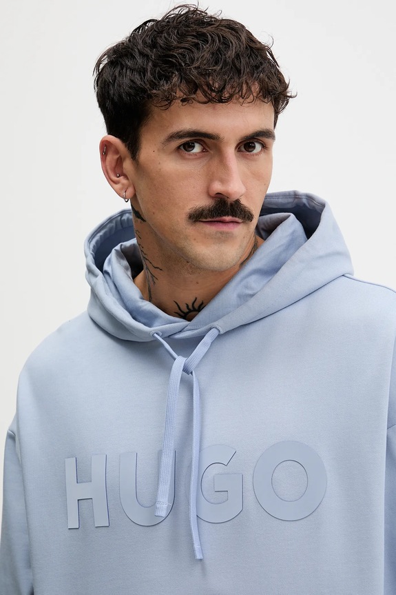 HUGO hanorac de bumbac Ditchle albastru 50529090
