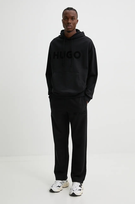 HUGO bluza bawełniana Ditchle 50529090 czarny SS26