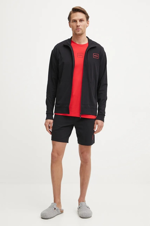 Mikina HUGO Laze Zip Jacket 50525245 čierna SS26