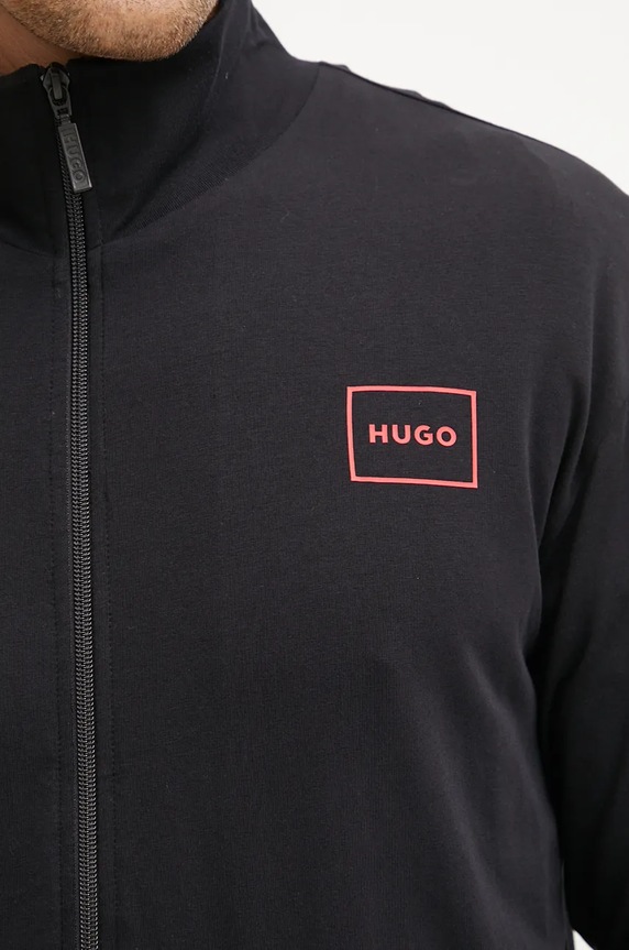 Mikina HUGO Laze Zip Jacket 50525245 čierna