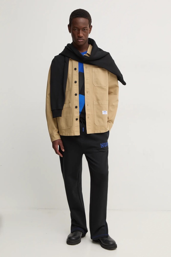 HUGO Blue bluza bawełniana 50525316 czarny AW24