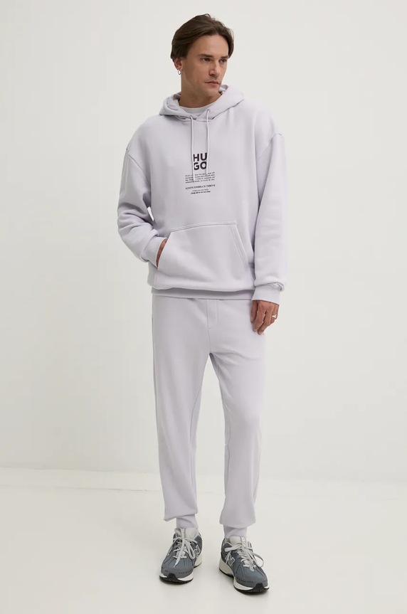 Dukserica HUGO 50521288 ljubičasta AW24