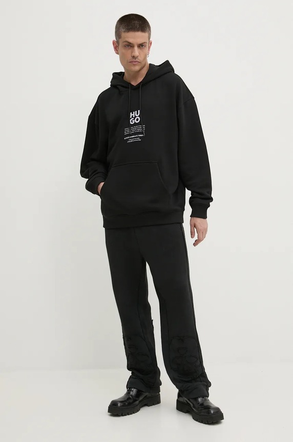 Μπλούζα HUGO 50521288 μαύρο AW24