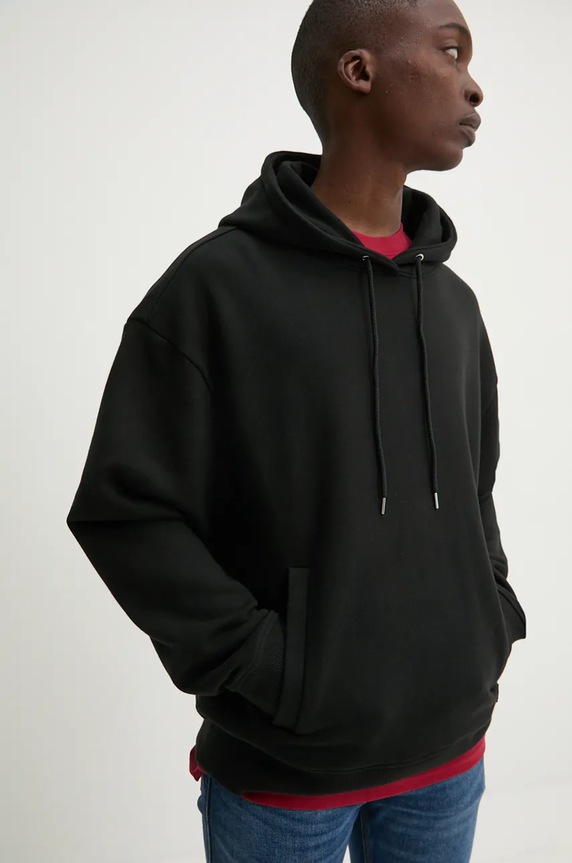 HUGO hanorac de bumbac negru 50530136