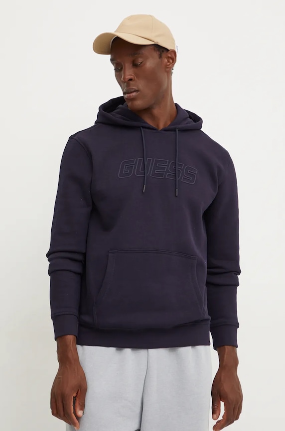 Суичър Guess ALDWIN памук тъмносин Z4YQ12.K9V31