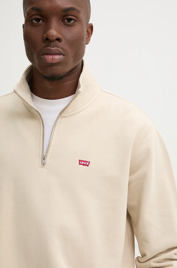 Βαμβακερή μπλούζα Levi's μπεζ A8606