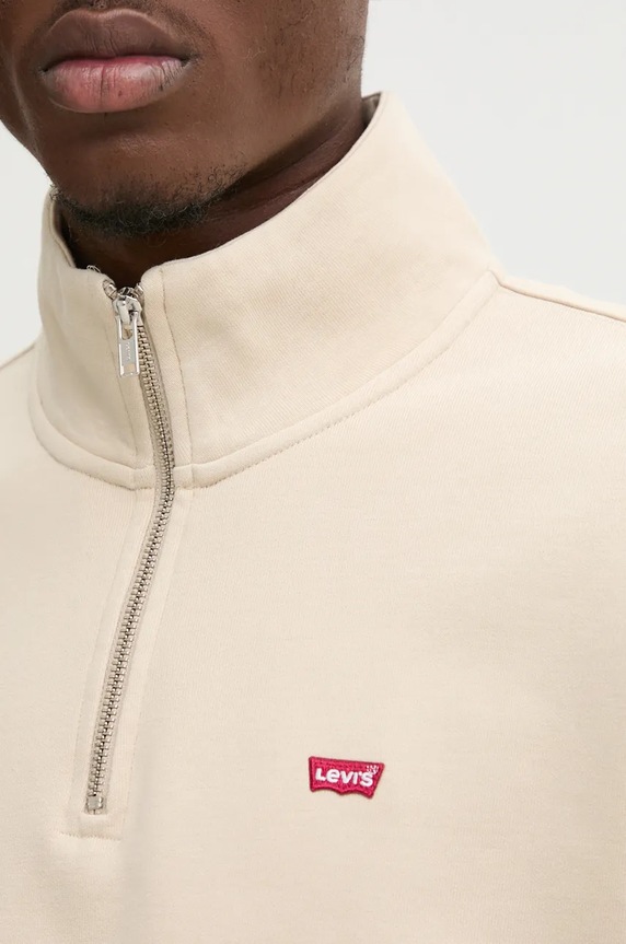 Βαμβακερή μπλούζα Levi's A8606 μπεζ