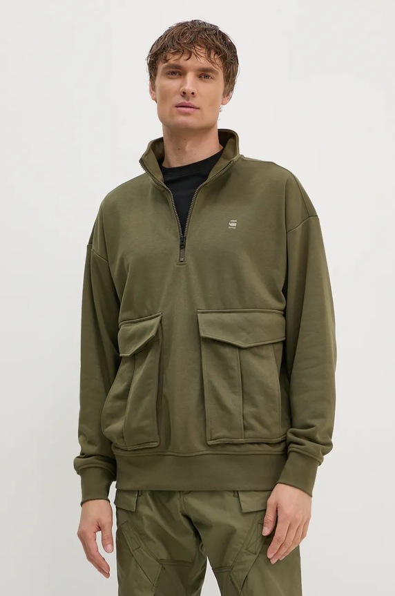 G-Star bluza z kapturem zielony D25096.D566