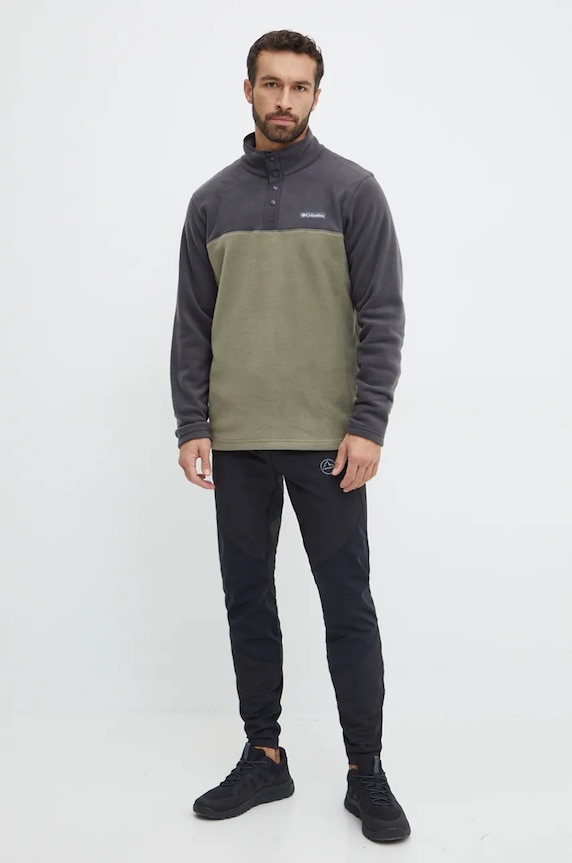 Αθλητική μπλούζα Columbia Steens Mountain Half Snap 2097721 πράσινο AW25