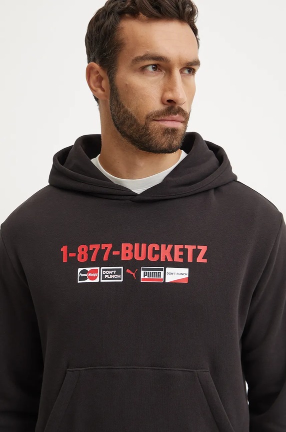 Pamučna dukserica Puma 627152 crna AW24