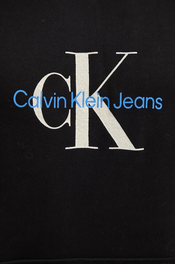 Calvin Klein Jeans hanorac de bumbac J30J326875 negru