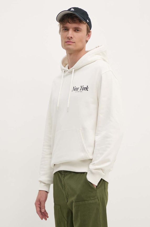 Bavlnená mikina Calvin Klein Jeans bavlna béžová J30J326876