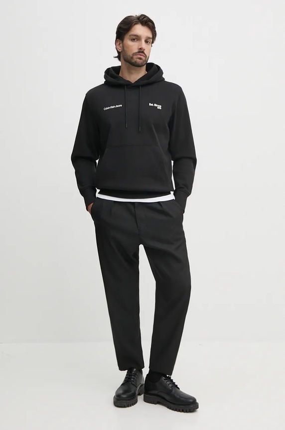 Calvin Klein Jeans felpa J30J326923 nero AW24