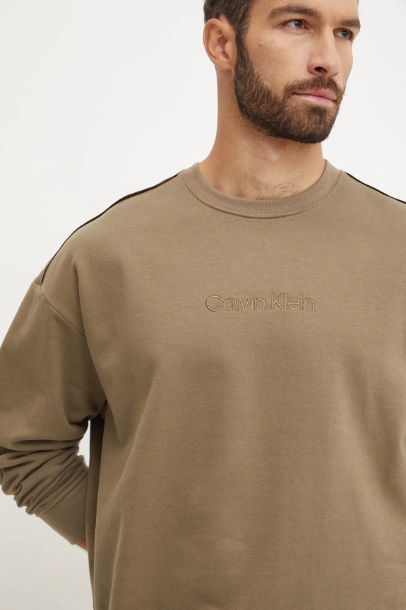 Bavlněná mikina Calvin Klein Underwear zelená 000NM2724E