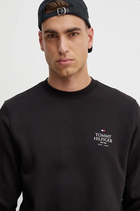 Mikina Tommy Hilfiger směs černá MW0MW35524